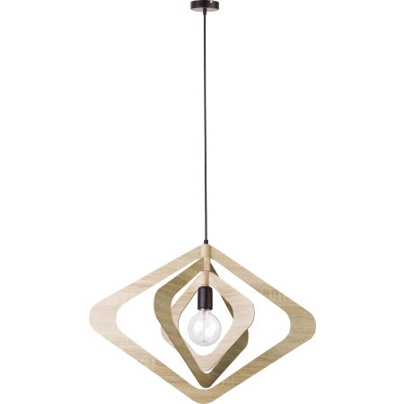 Dekoracyjna, drewniana lampa wisząca SIG 31279 z serii GLAM