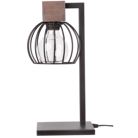 Stylowa, prosta lampka stołowa z drucianym kloszem SIG 50120 z serii MILAN