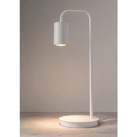 Biała, minimalistyczna lampka biurkowa SIG 50313 z serii LUIS 2