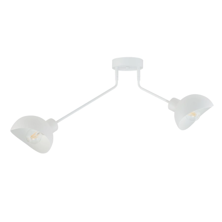 Asymetryczna, biała, dwuramienna lampa sufitowa SIG 32430 z serii ROY B