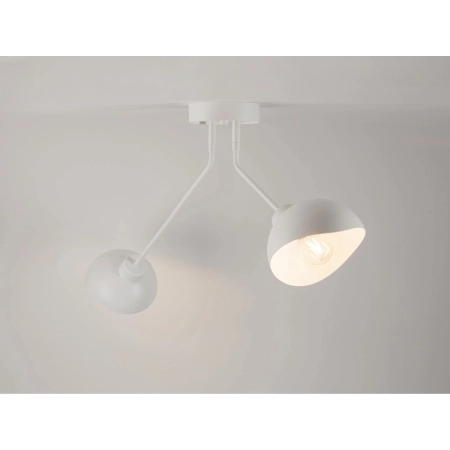 Asymetryczna, biała, dwuramienna lampa sufitowa SIG 32430 z serii ROY B 2