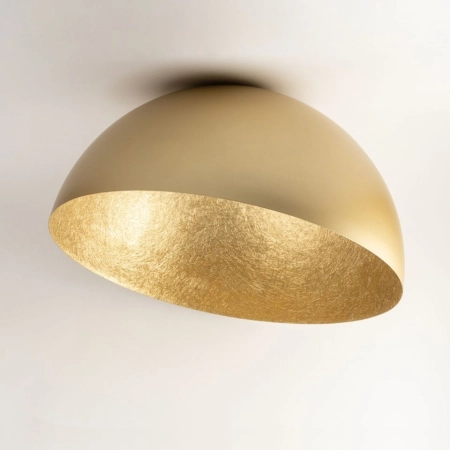Złota, nietypowa lampa sufitowa półkula SIG 32478 z serii SFERA 35 ZŁ 2