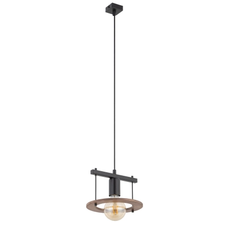 Minimalistyczna lampa wisząca z drewnianą obręczą SIG 32483 z serii COFFEE