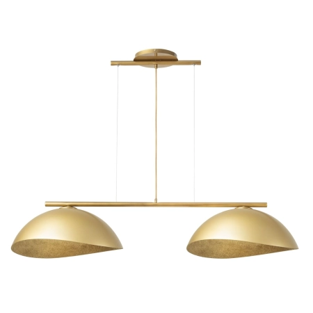 Złota, modernistyczna lampa wisząca do salonu SIG 40574 z serii SOLAR