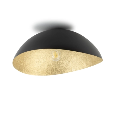 Czarno-złota lampa sufitowa, duży gwint SIG 40597 z serii SOLARIS