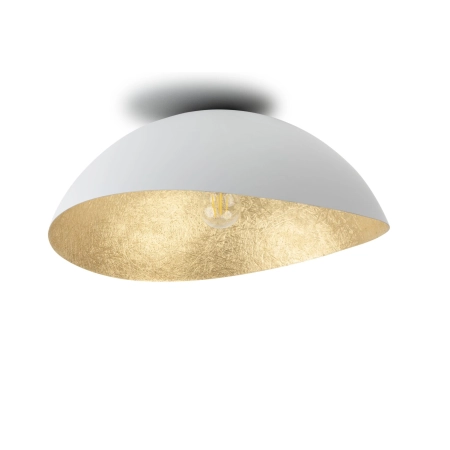 Biało-złota lampa sufitowa, unikalny plafon SIG 40611 z serii SOLARIS