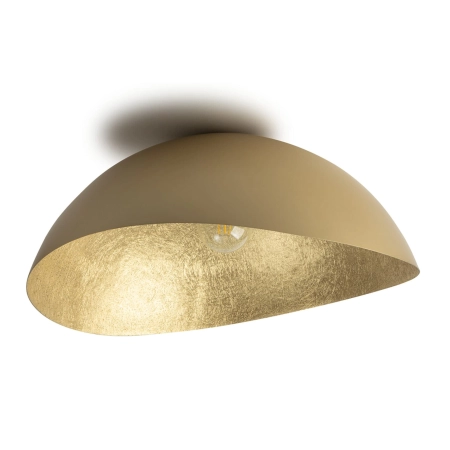 Złota lampa sufitowa, na jedną żarówkę SIG 40593 z serii SOLARIS