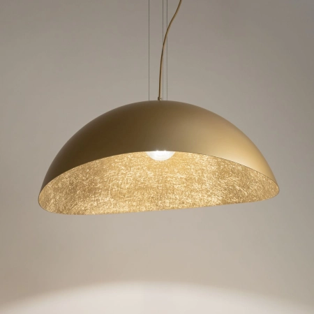 Złota lampa wisząca, jedno źródło światła SIG 40596 z serii SOLARIS 2