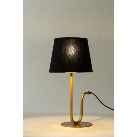 Elegancka lampka nocna z czarnym abażurem SIG 50358 z serii VOLUTTO - 2