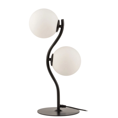 Czarno-biała lampka stołowa na dwie żarówki SIG 50367 z serii VENA