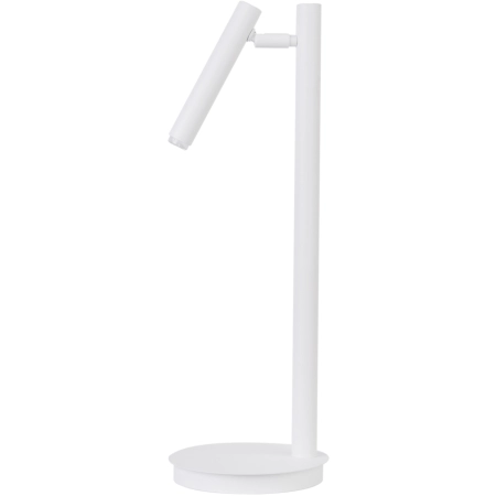 Stylowa, prosta, biała lampka biurkowa SIG 50196 z serii SOPEL