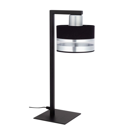 Stylowa, czarno-srebrna lampka stołowa do sypialni SIG 50236 z serii PRO