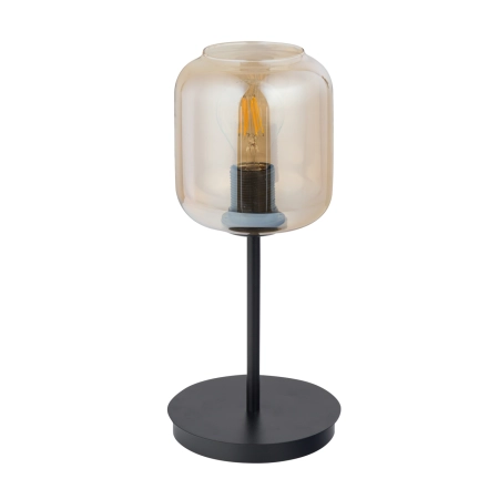 Stylowa lampka stołowa z bursztynowym kloszem SIG 50257 z serii SHINE