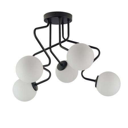 Nowoczesna lampa salonowa z białymi kloszami SIG 33294 z serii ZIGZAG