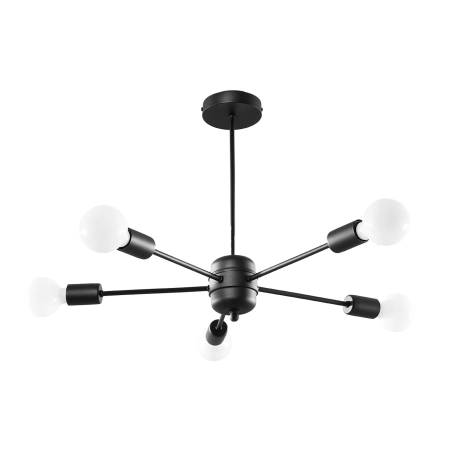 Czarna, minimalistyczna, loftowa lampa sufitowa SL.1022 z serii LANGO
