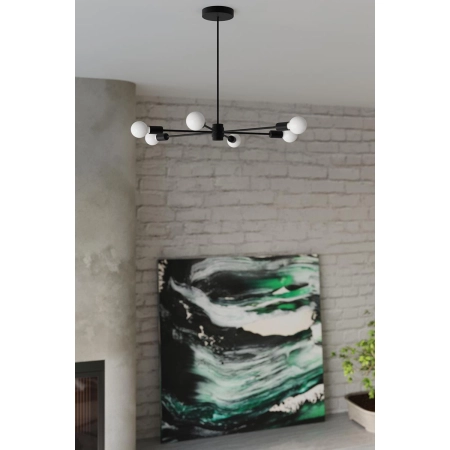 Czarna, minimalistyczna, loftowa lampa sufitowa SL.1022 z serii LANGO - wizualizacja