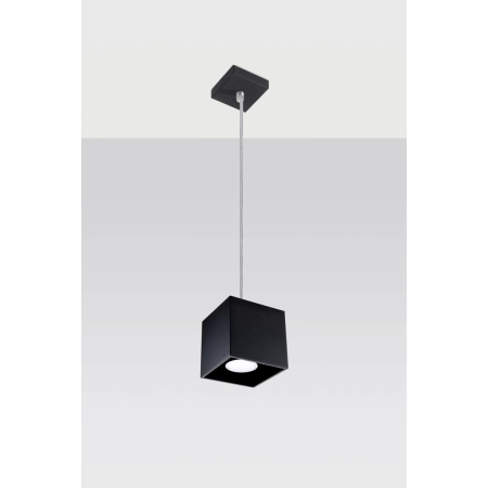 Minimalistyczna, czarna lampa wisząca do jadalni SL.0060 z serii QUAD 1 2