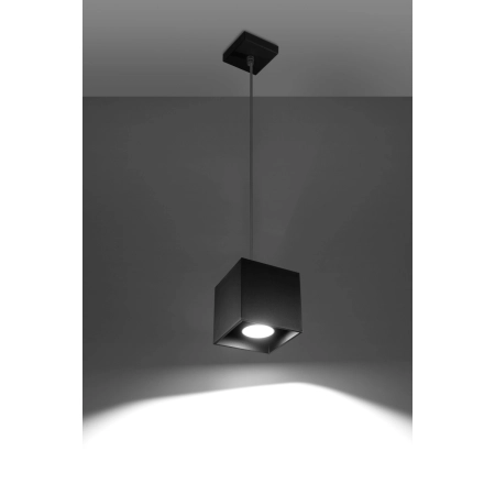 Minimalistyczna, czarna lampa wisząca do jadalni SL.0060 z serii QUAD 1 3