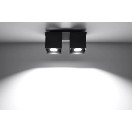 Czarna, dwupunktowa lampa sufitowa do holu SL.0063 z serii QUAD 2 3