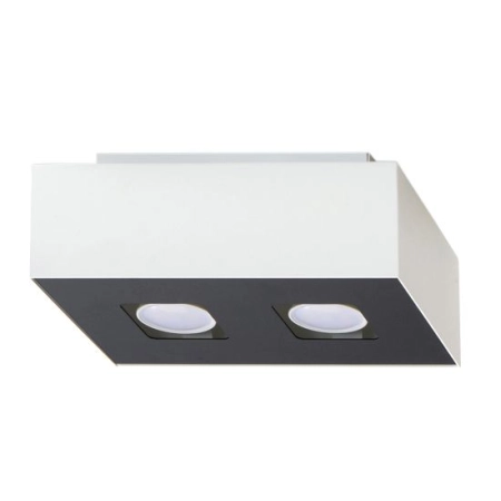 Biało-czarny, dwupunktowy box natynkowy downlight SL.0067 z serii MONO 2