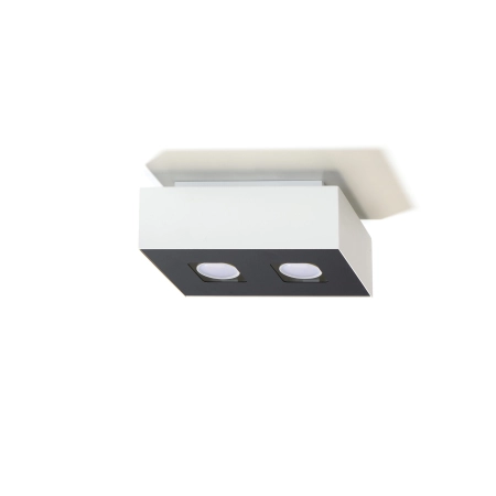 Biało-czarny, dwupunktowy box natynkowy downlight SL.0067 z serii MONO 2 2