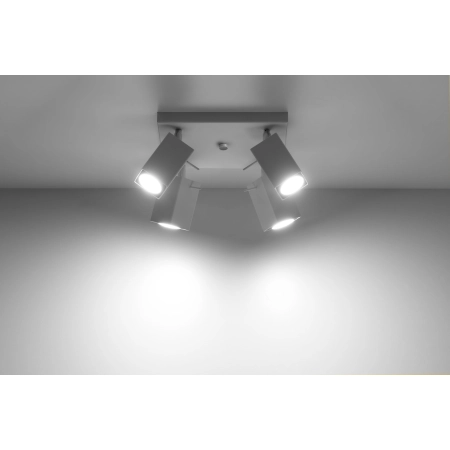 Kwadratowa lampa sufitowa z ruchomymi spotami SL.0098 z serii MERIDA 4 3