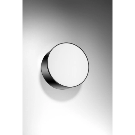 Okrągły, czarno-biały plafon o średnicy 25 cm SL.0127 z serii ARENA 5