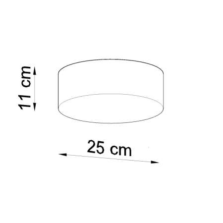Szaro-biała, okrągła lampa sufitowa 25cm średnicy SL.0128 z serii ARENA 7
