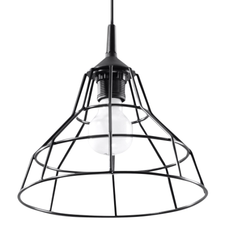 Minimalistyczna, druciana, czarna lampa wisząca SL.0146 z serii ANATA