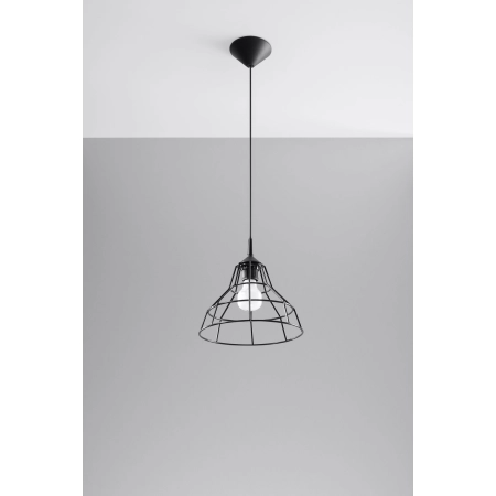 Minimalistyczna, druciana, czarna lampa wisząca SL.0146 z serii ANATA 2