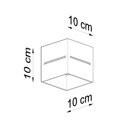 Punktowy spot natynkowy, geometryczna kostka SL.0207 z serii LOBO 4