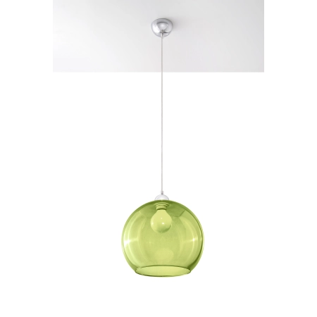 Lampa wisząca z kolorowym, zielonym kloszem SL.0254 z serii BALL 2