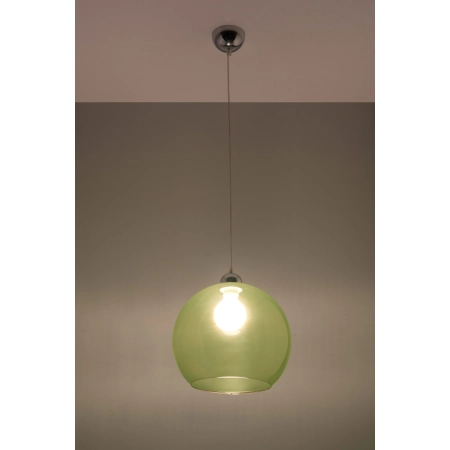 Lampa wisząca z kolorowym, zielonym kloszem SL.0254 z serii BALL 3