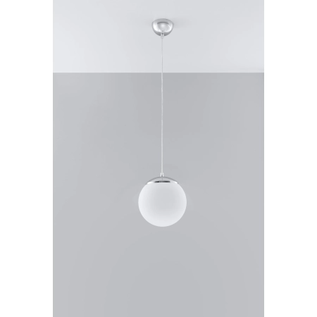 Lampa wisząca z białym kloszem kula ⌀20cm SL.0263 z serii UGO 2