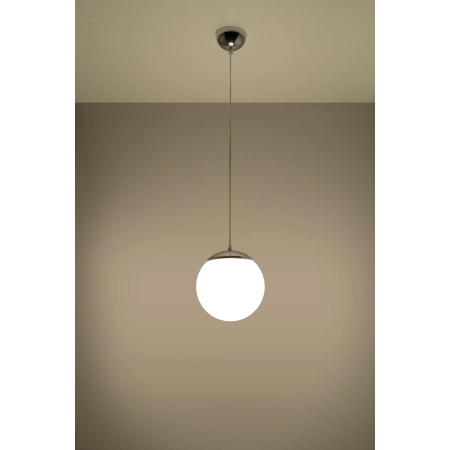 Lampa wisząca z białym kloszem kula ⌀20cm SL.0263 z serii UGO 3