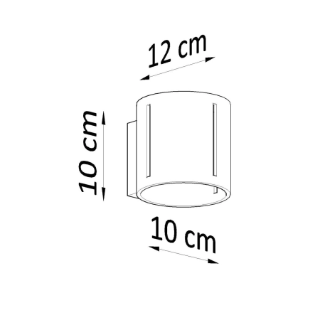 Minimalistyczna, dwukierunkowa tuba ścienna SL.0352 z serii INEZ 5