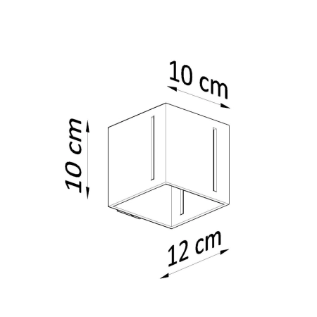 Geometryczna, biała lampa ścienna kostka SL.0395 z serii PIXAR 4