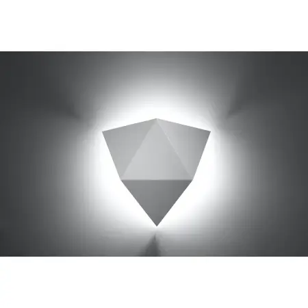 Designerska, biała, geometryczna lampa ścienna SL.0420 z serii SOLIDO 3