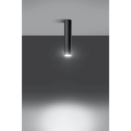 Czarny spot 30cm GU10, wąski downlight punktowy SL.0436 z serii LAGOS 3