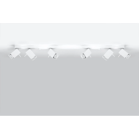 Biała listwa sufitowa z kwadratowymi spotami SL.0464 z serii MERIDA 6L 2