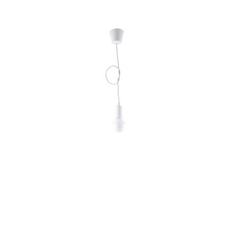 Biała, minimalistyczna lampa wisząca E27 SL.0569 z serii DIEGO 1 4