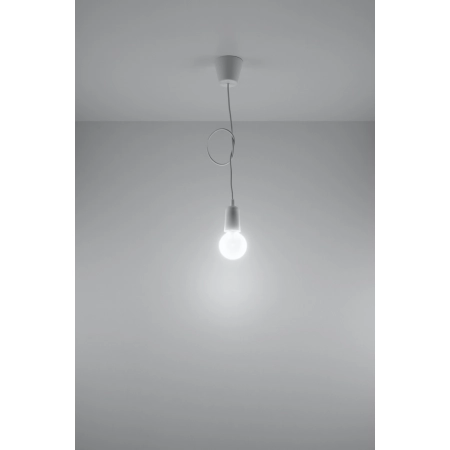Biała, minimalistyczna lampa wisząca E27 SL.0569 z serii DIEGO 1 6