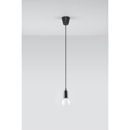 Lampa wisząca czarna oprawka na przewodzie SL.0572 z serii DIEGO 1 2
