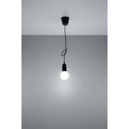 Lampa wisząca czarna oprawka na przewodzie SL.0572 z serii DIEGO 1 6