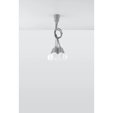 Nowoczesna, linkowa lampa wisząca z oprawkami SL.0577 z serii DIEGO 5 5