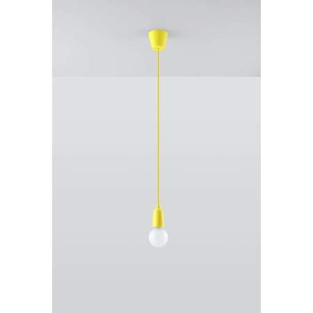 Dekoracyjna, żółta lampa wisząca na żarówkę E27 SL.0578 z serii DIEGO 1 2