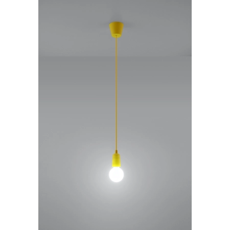 Dekoracyjna, żółta lampa wisząca na żarówkę E27 SL.0578 z serii DIEGO 1 3
