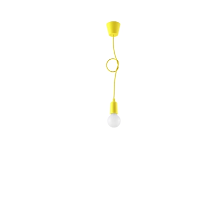 Dekoracyjna, żółta lampa wisząca na żarówkę E27 SL.0578 z serii DIEGO 1 4