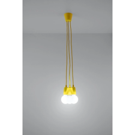 Kolorowa, linkowa lampa wisząca bez kloszy SL.0579 z serii DIEGO 3 3