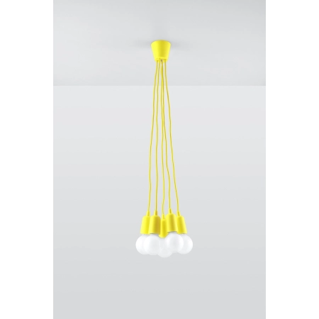 Lampa wisząca żółte przewody z oprawkami SL.0580 z serii DIEGO 5 2